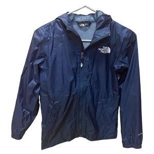 The North Face Boys Size Medium 10/12 Blue Hooded Windbreaker Dry Vent Jacket